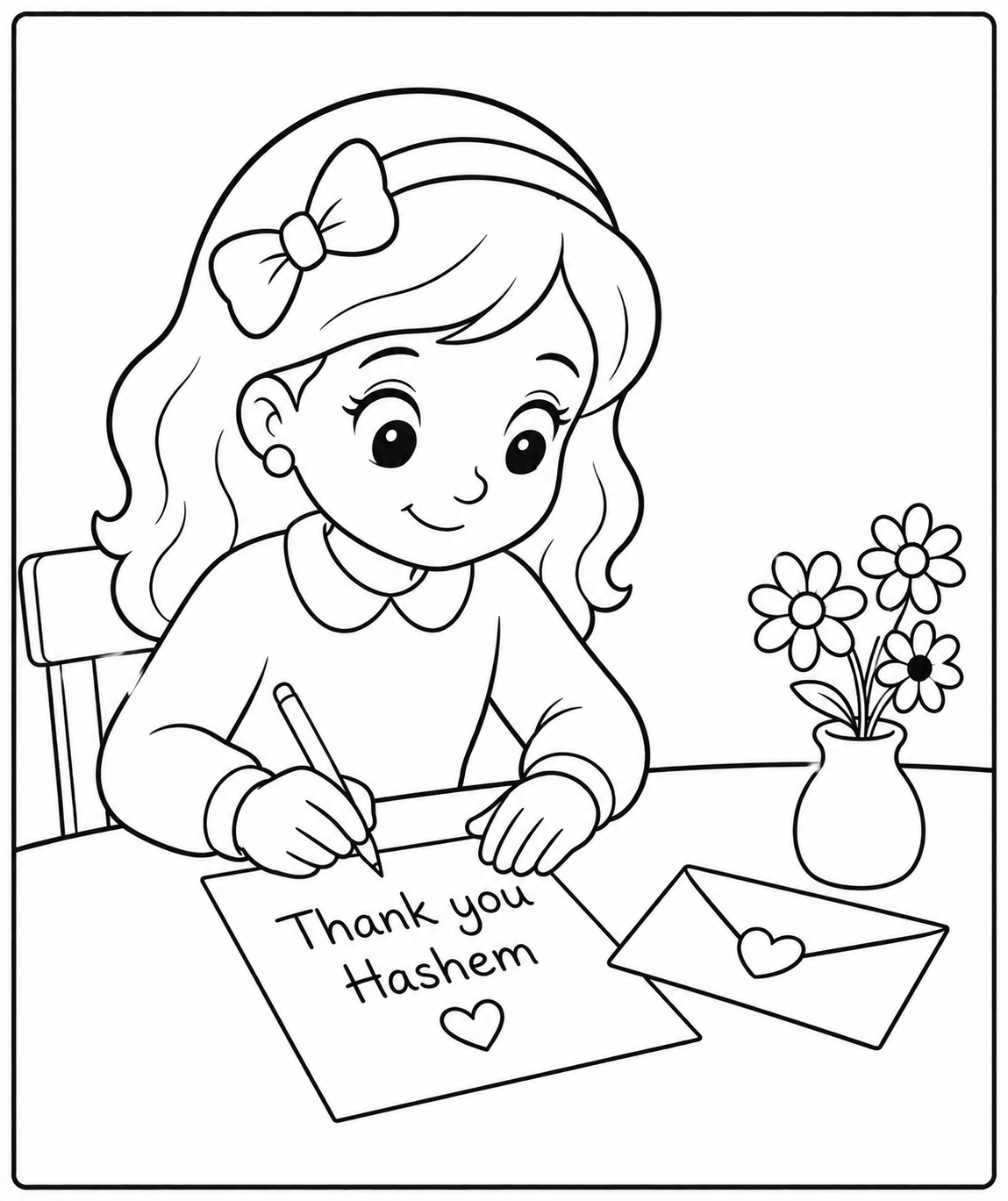 Thank You Hashem coloring page